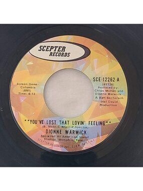 Dionne Warwick You've Lost That Lovin' Feeling / Window Wishing 45 7" Vinyl 1969